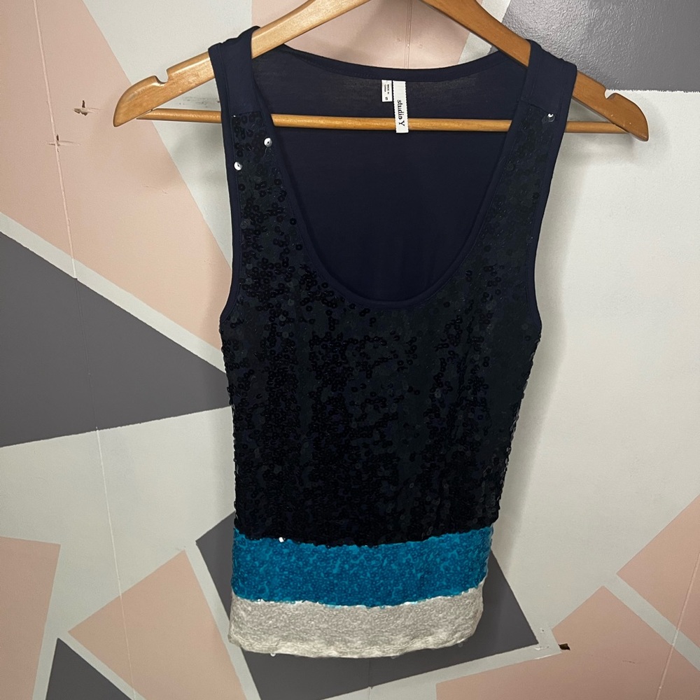 Studio Y from Maurice’s Blue Sequin tank